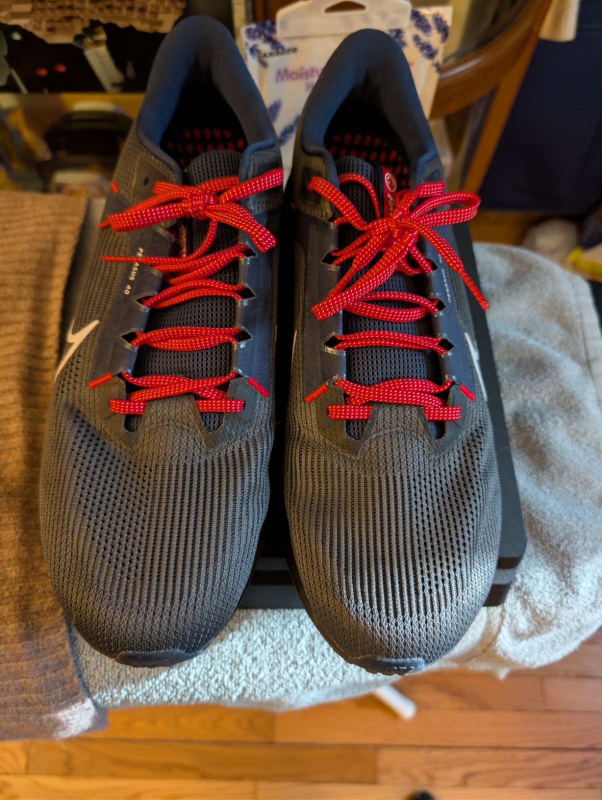 Patriots Nike Pegasus 40 Air Zoom Men's Running Shoes Dark Gray Red Mesh US 15