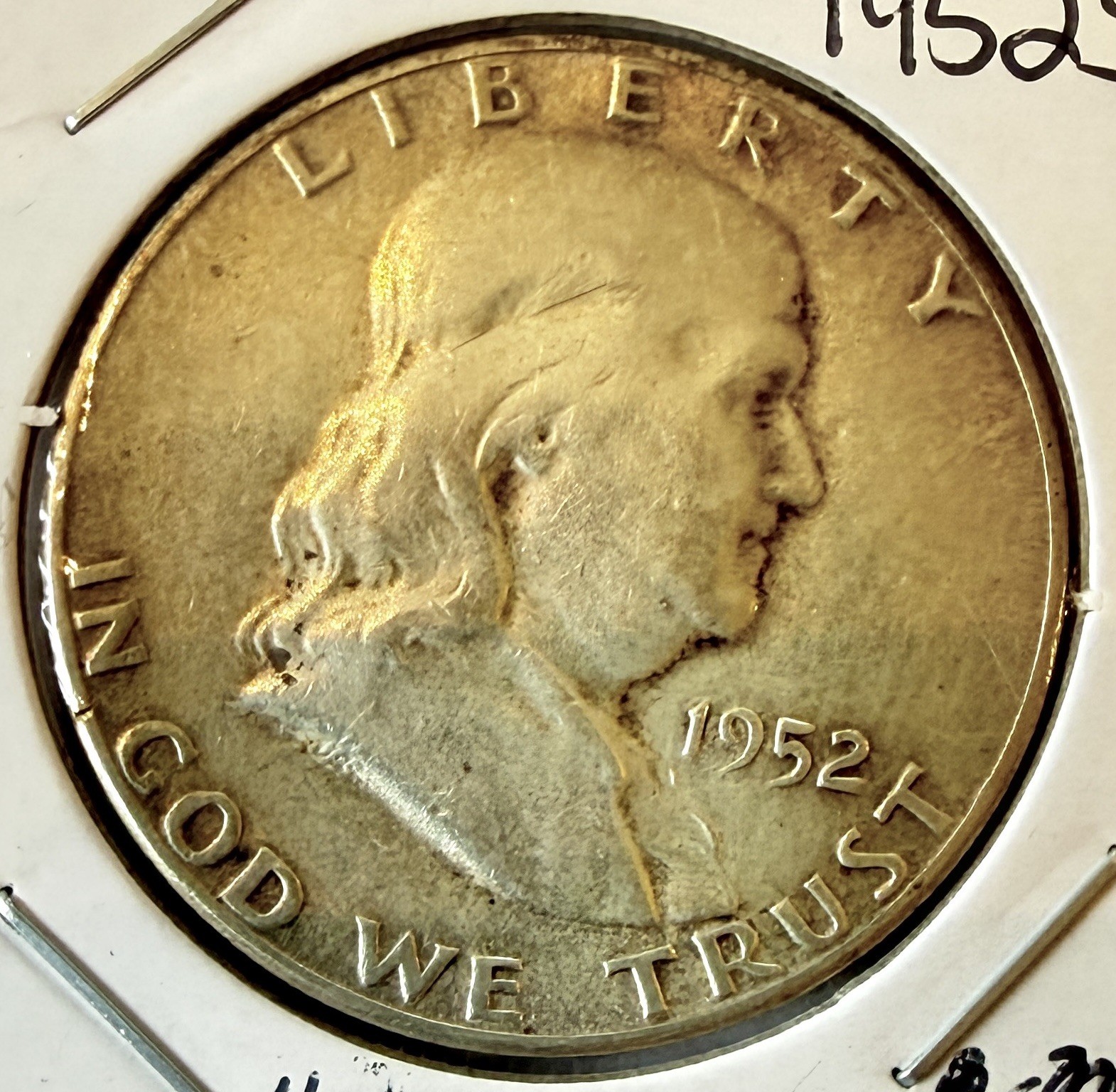 1952-S Franklin Half Dollar - 90% Silver - (4-15)