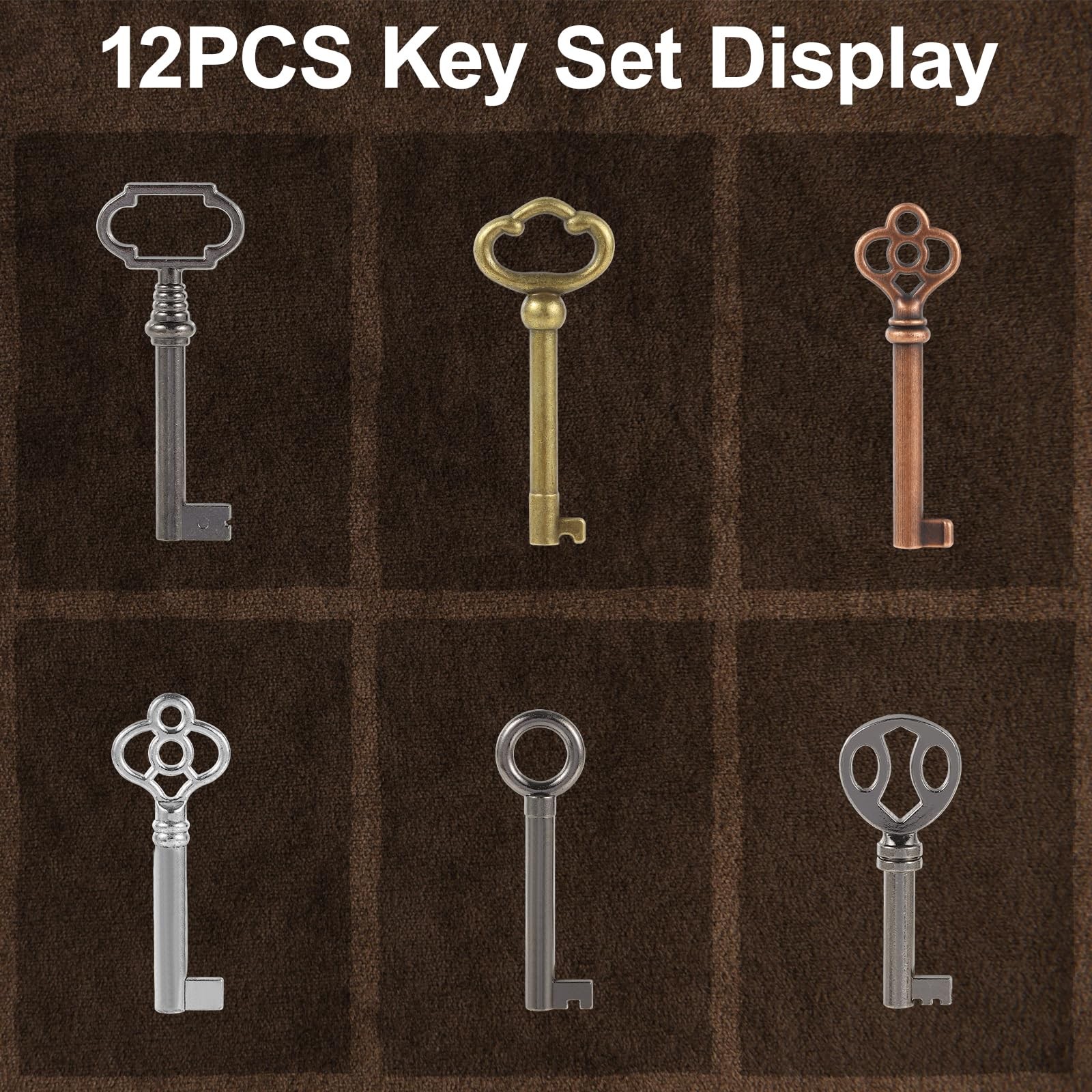 12PCS Hollow Barrel Skeleton Key, Universal Skeleton Key, Decorative Vintage ...