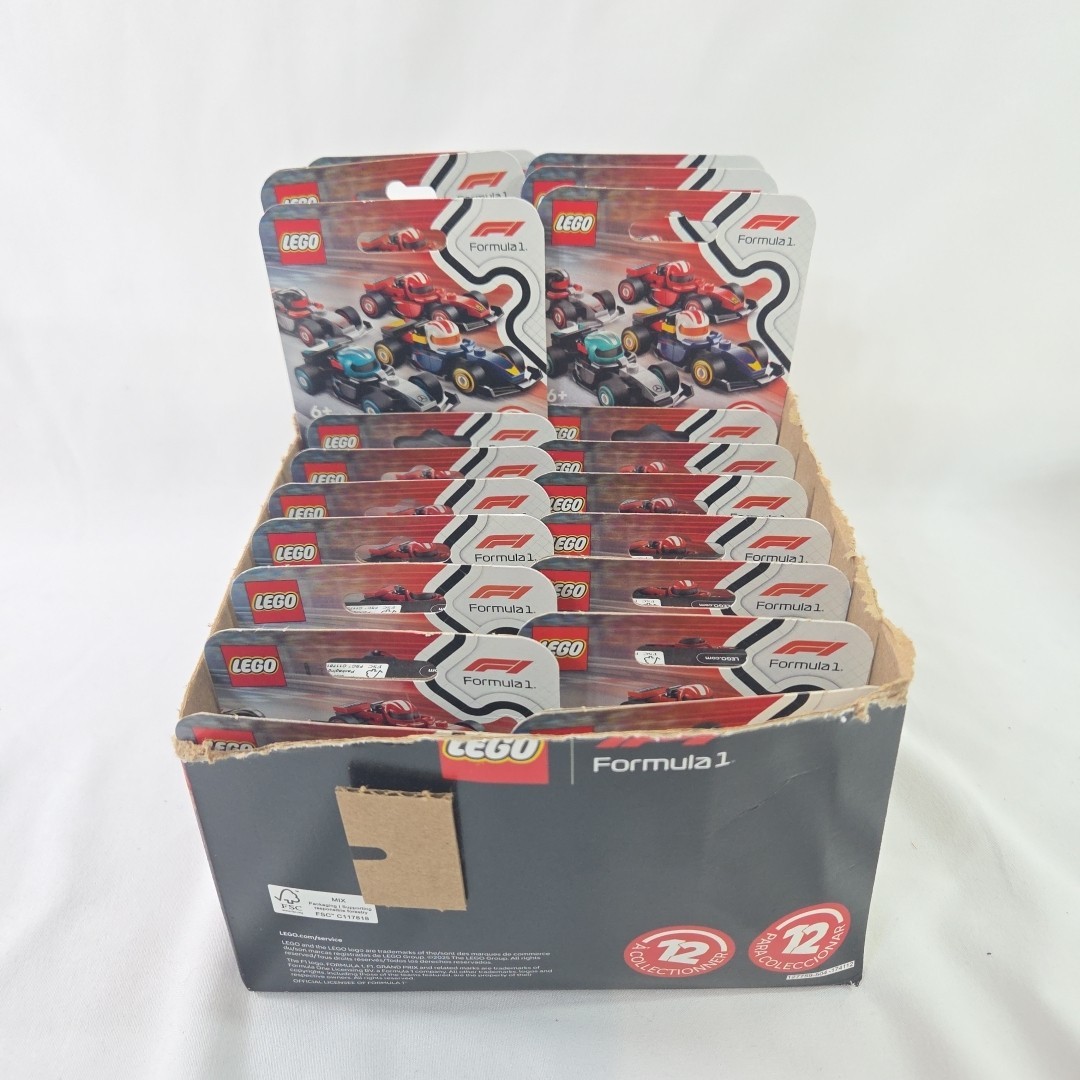 Lot Of 24 LEGO Minifigures F1 Collectible Race Cars 71049 - New In Box AS IS