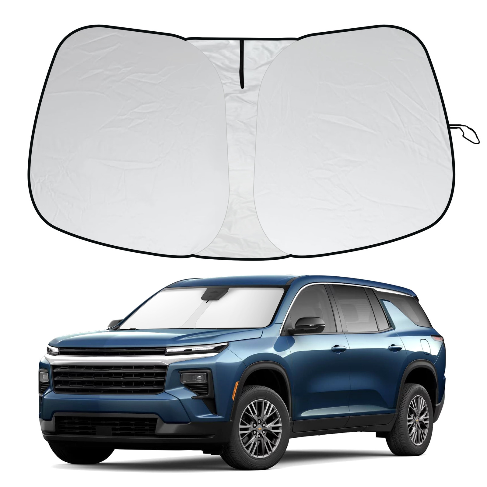 Windshield Sun Shade Foldable UV Block Cover Visor For 2018-2024 Chevy Traverse