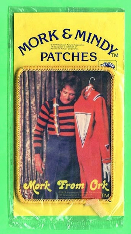 1979 MORK & MINDY Aviva Sew-On Cloth PHOTO Patch #3 ROBIN WILLIAMS Sealed MINT