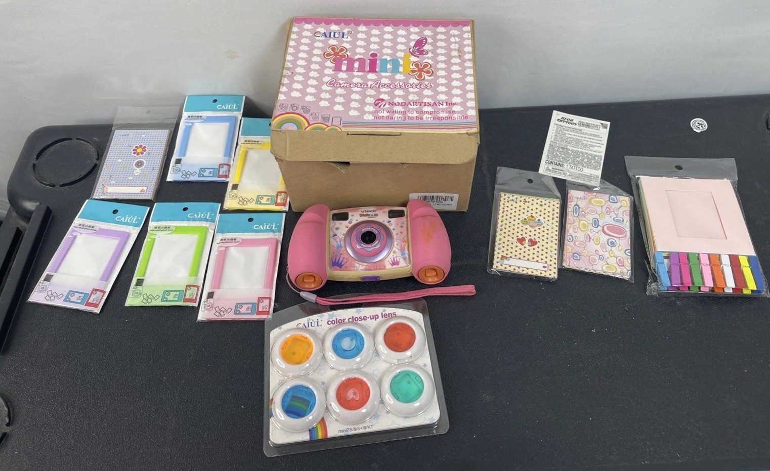 Instant Film Pink Multicolor Accessories Kit & KIDIZOOM VTECH Camera