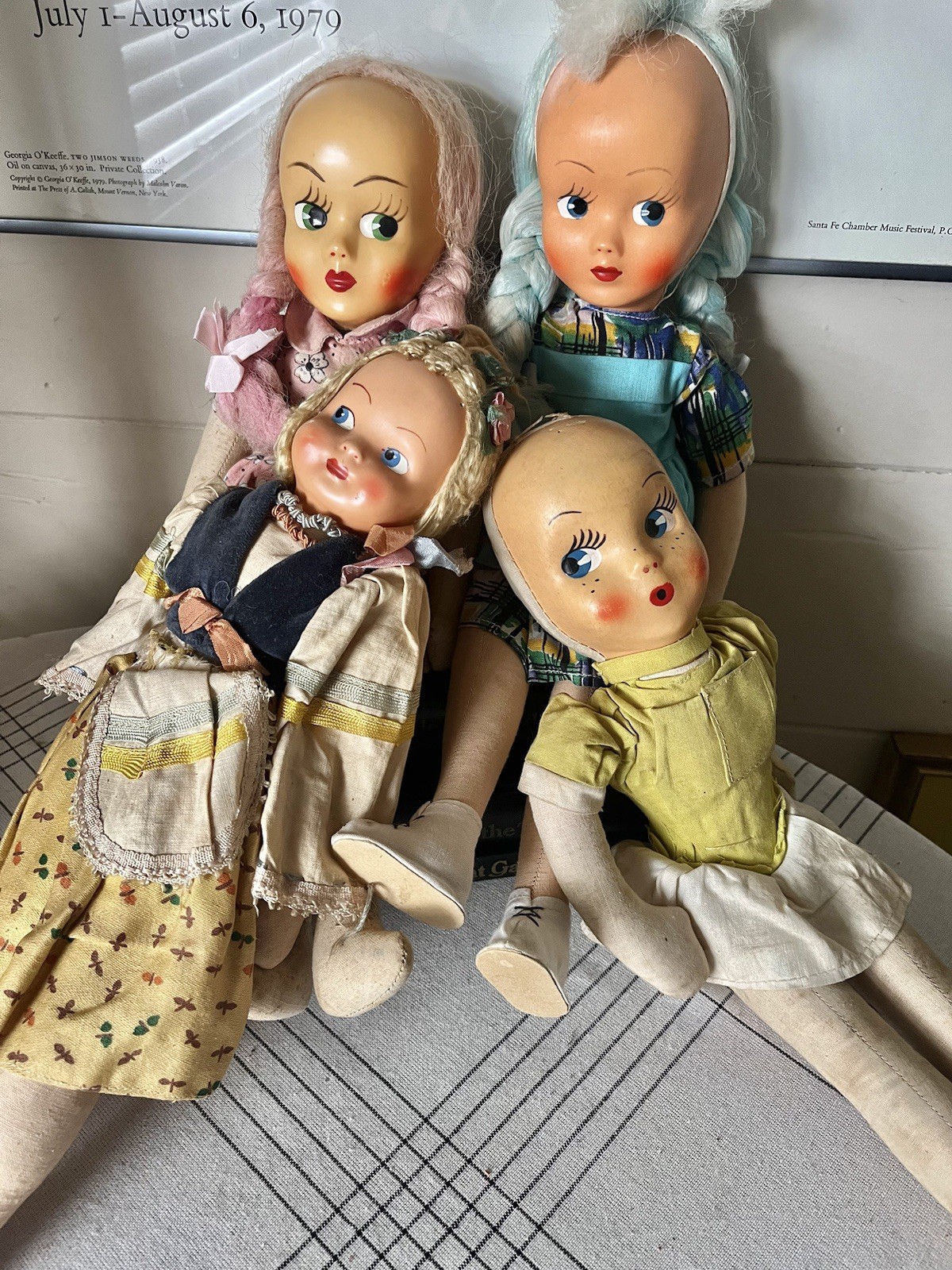 Vintage Sawdust Rag Cloth Doll Lot E