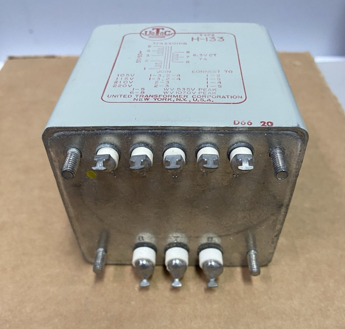 UTC H-133 Filament Transformer