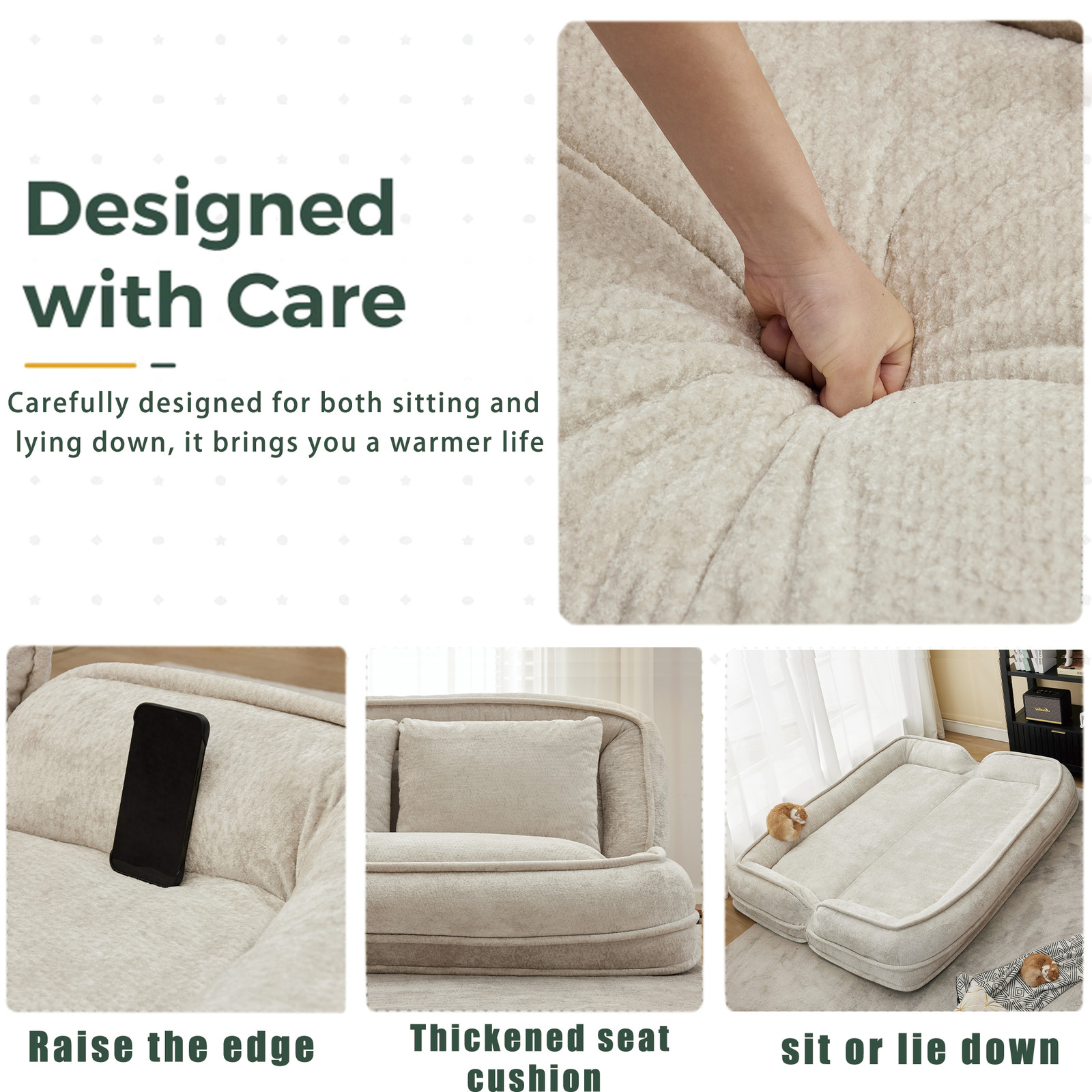 [NEW ARRIVED] [VIDEO PROVIDED] Double human dog bed,Lazy sofa ,Loveseat,Fits Y