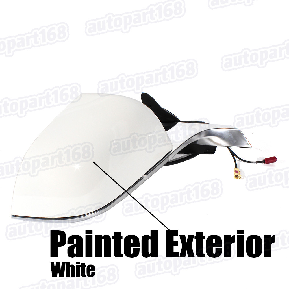 For Tesla 2017-2023 Model 3 13-Pins Heated White&Chrome Mirror Right Side