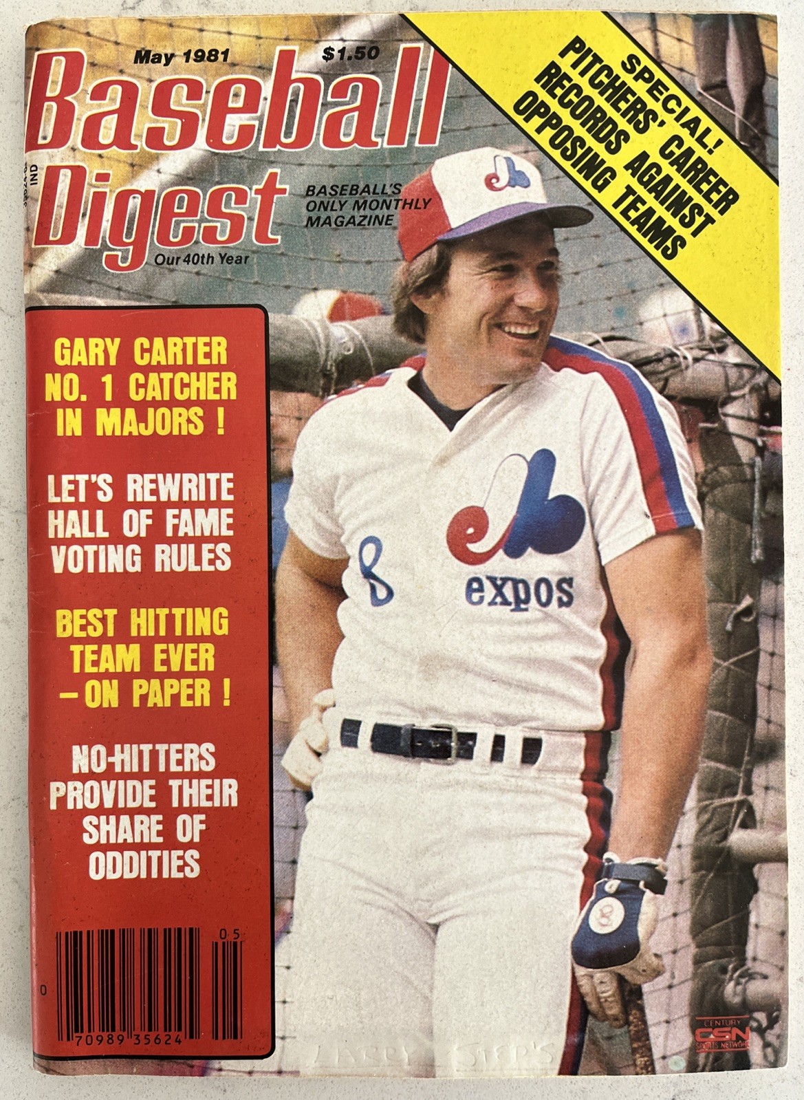 Baseball Digest Magazine May 1981, Gary Carter Montreal Expos, Nice! (B6)
