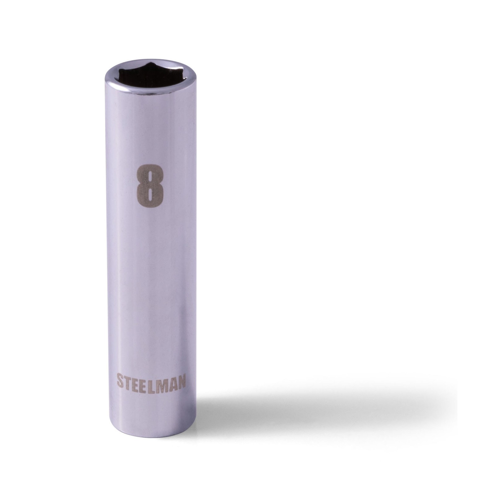 STEELMAN 1/4-Inch Drive x 8mm Deep Well 6-Point Socket, 78419