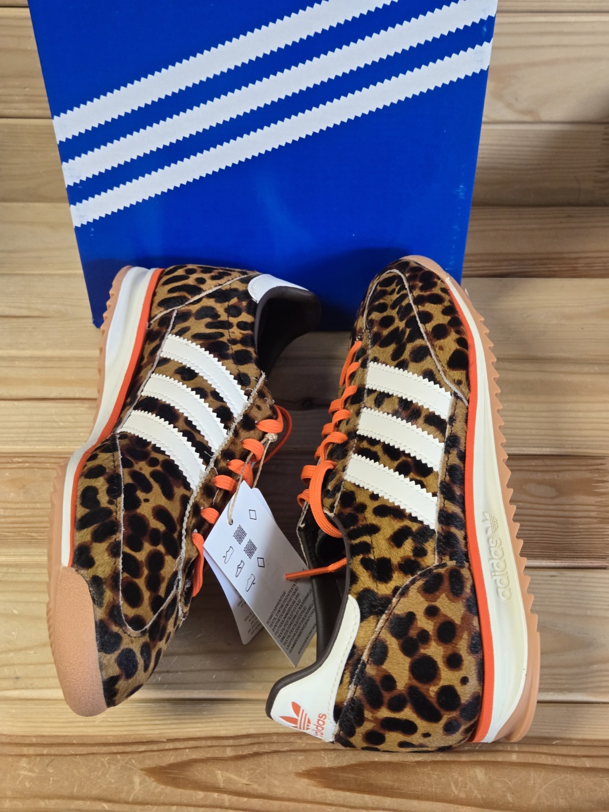 Adidas SL 72 OG Leopard Print Dark Brown JI0189 US Woman's Size 6.5