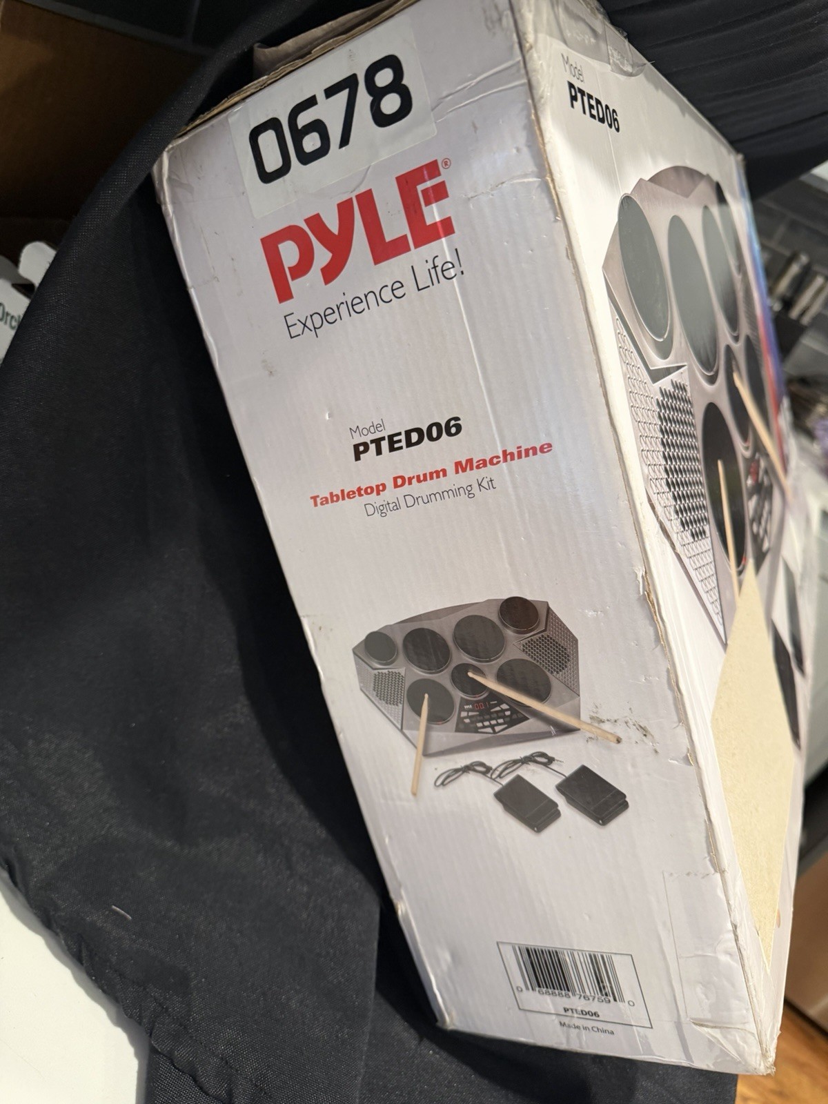 Pyle PTED06 Electronic Tabletop Drum Machine 7-Pad Digital Kit Open Box Unused
