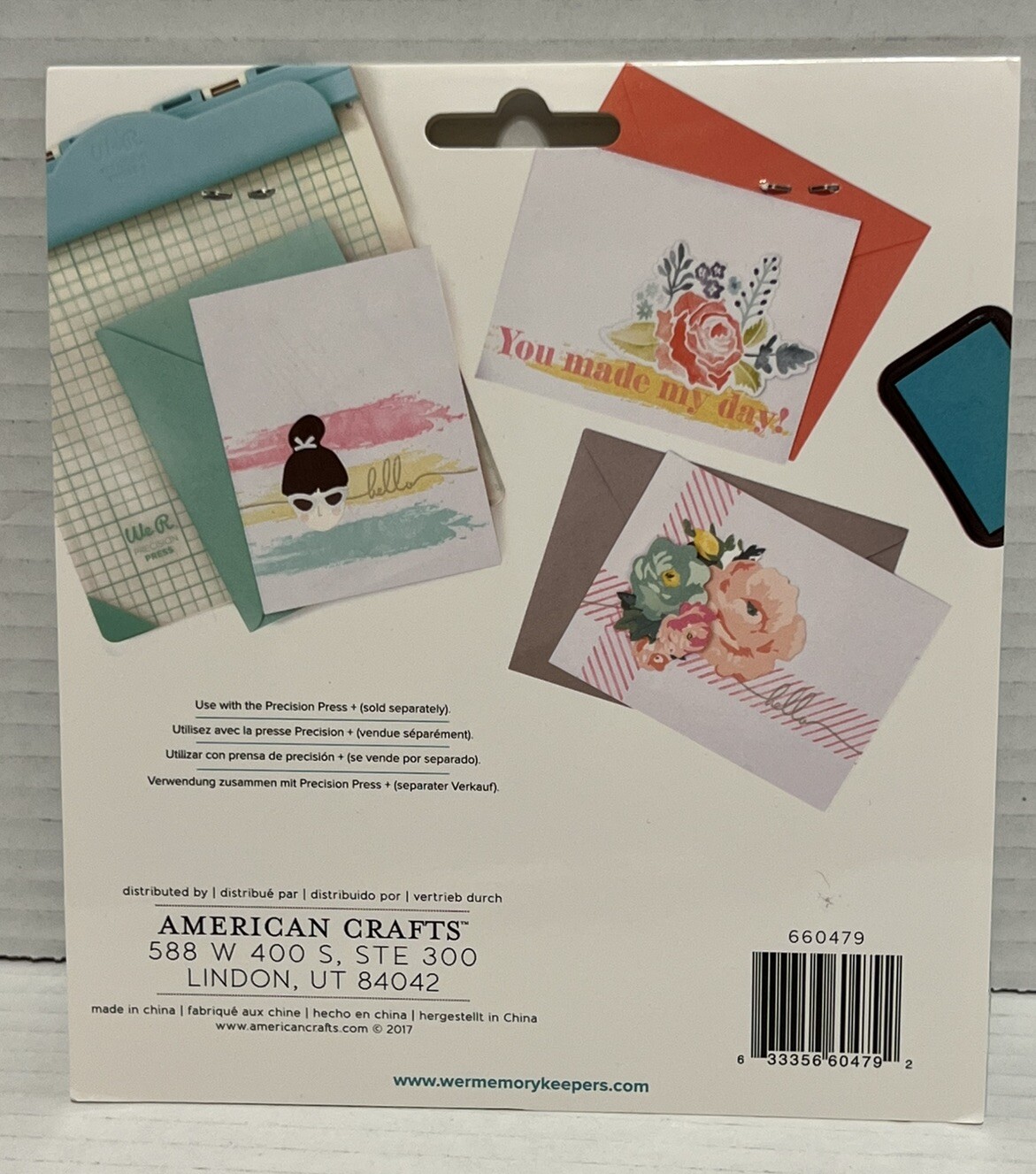 We R Memory Keepers Every Day Stamp Set 6 Hello Congratulations Border New Read