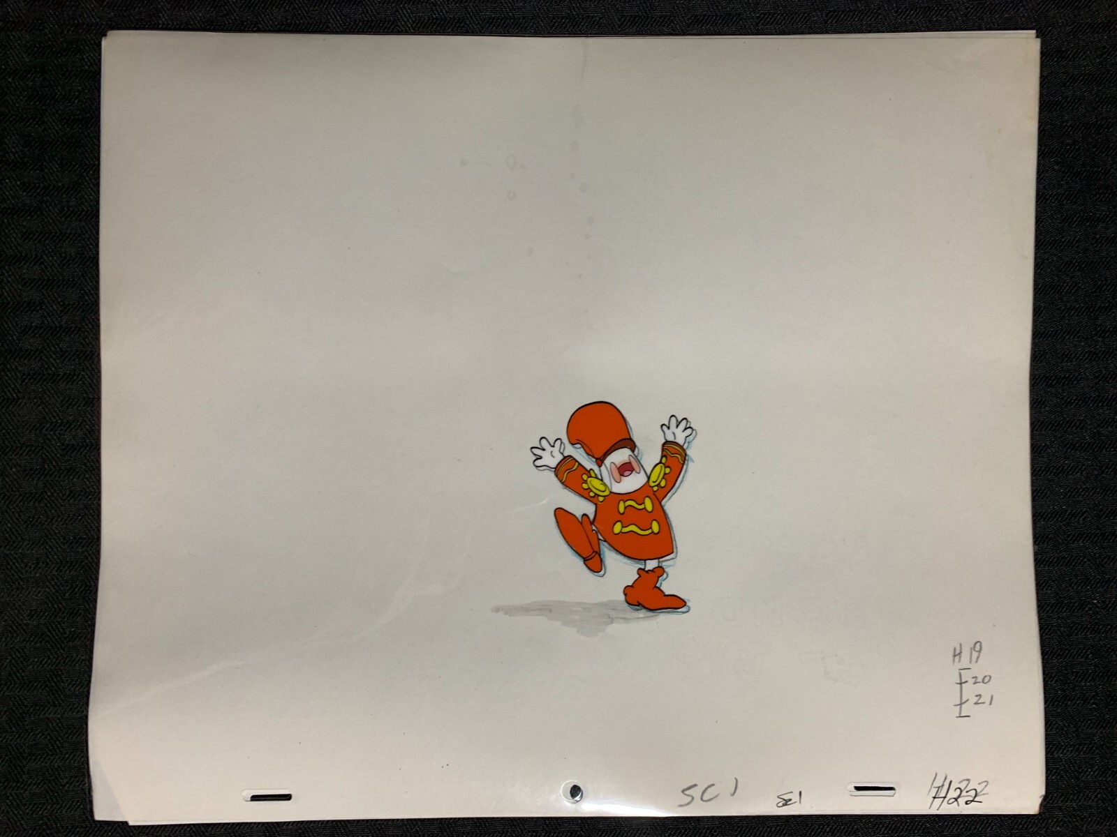 1970's? GENO'S COMMERCIAL 12.5x10.5" Animation Cel - Hello Character SC1 H-22