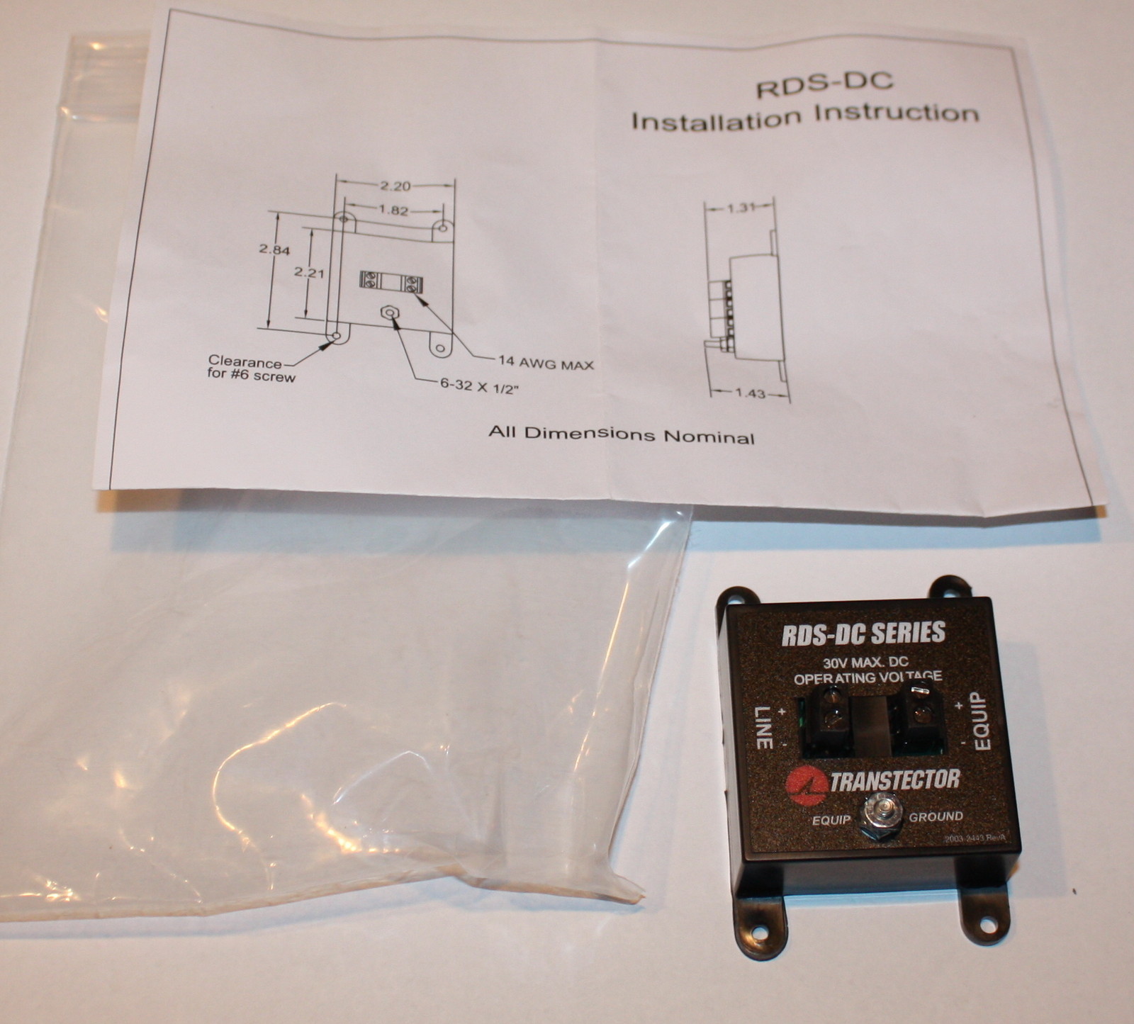 Transtector RDS-DC 30V DC Series Surge Suppresor NEW