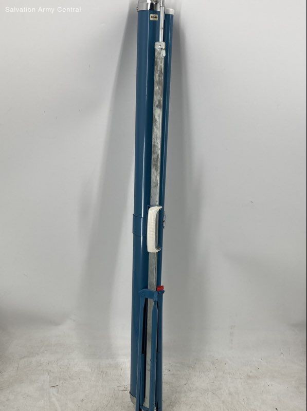 Vintage Da-Lite Blue Portable Movie Projector Screen With Tripod Stand In Box