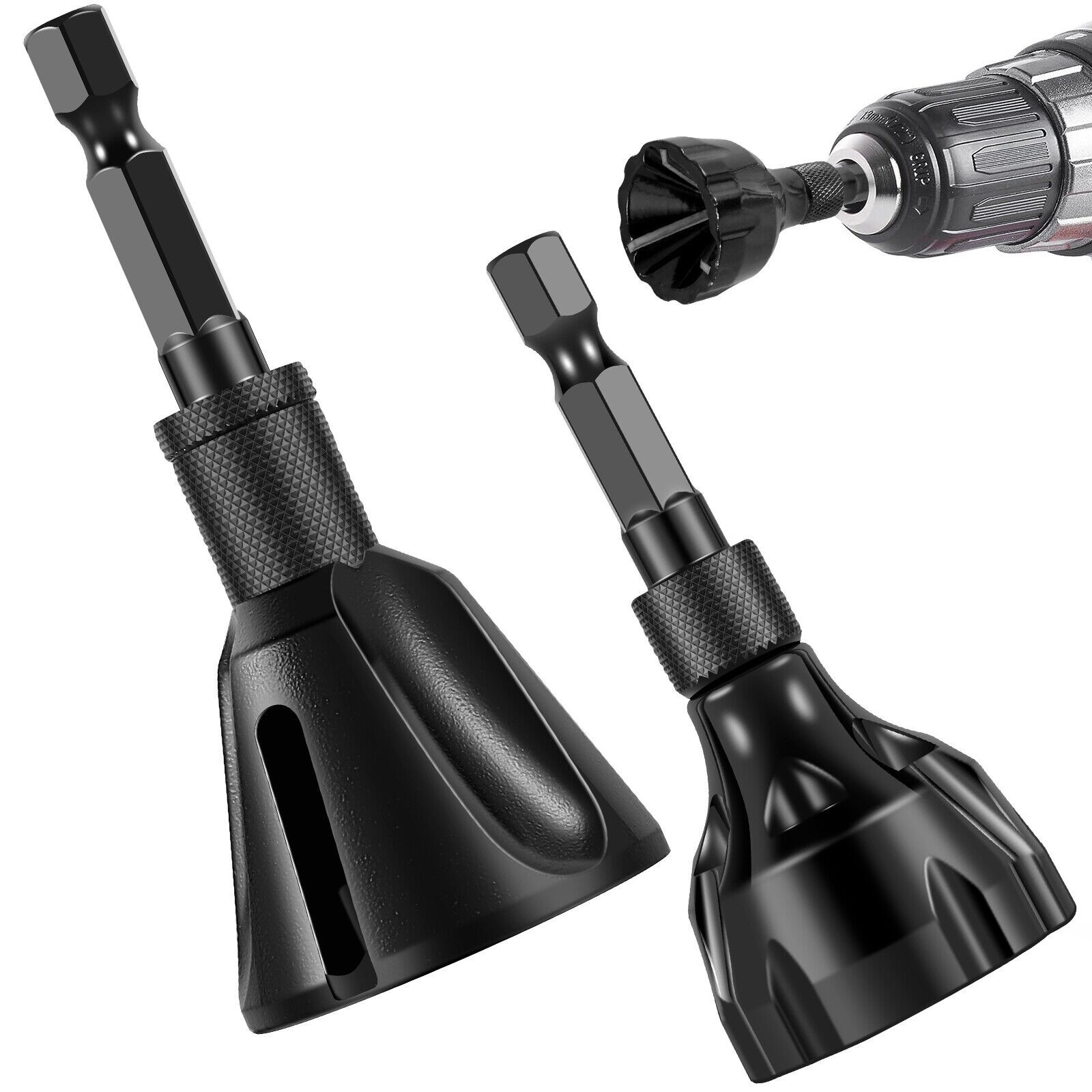 2Pcs Deburring External Chamfer Tool Steel Remove Burr Tools Drill Bit Tool