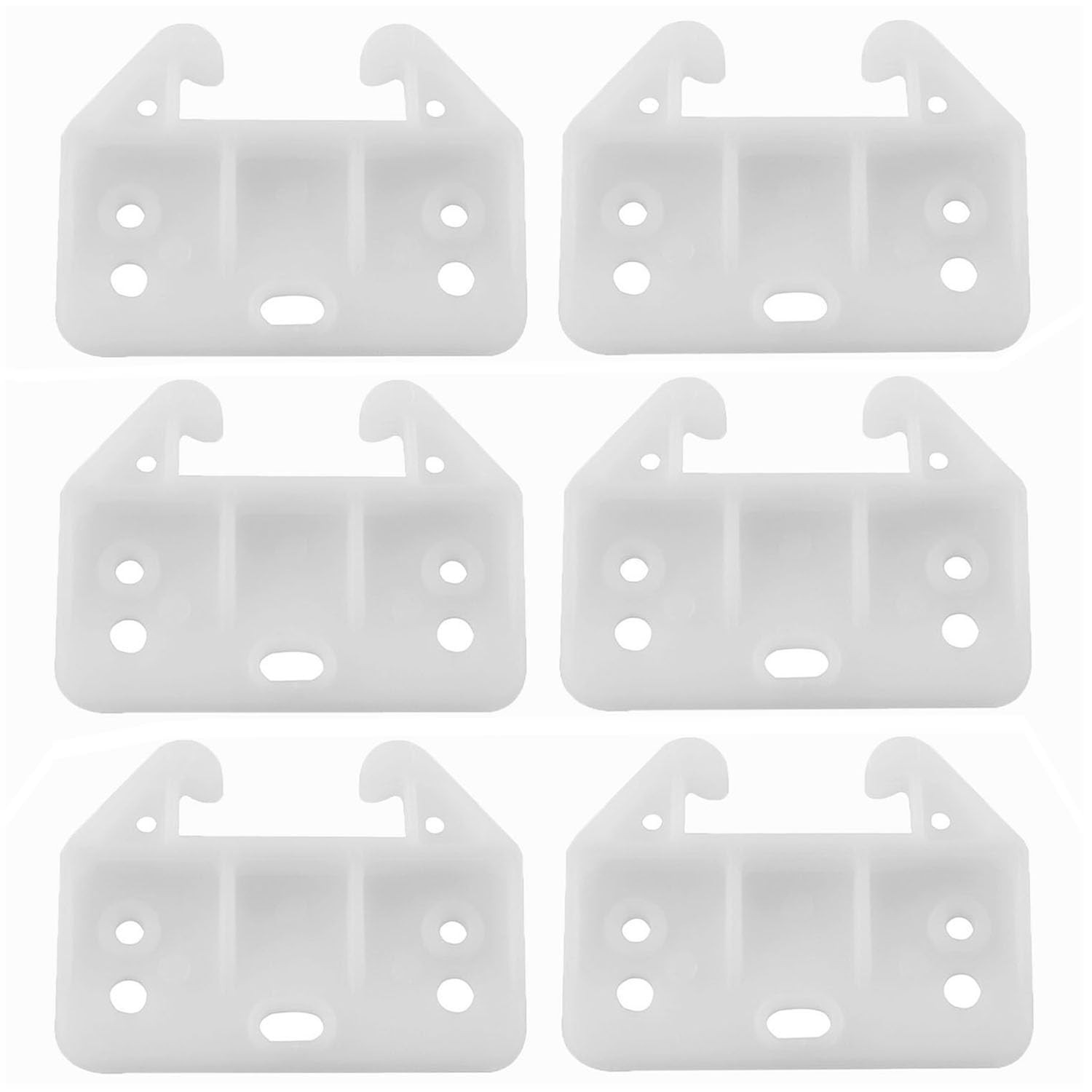 6PCS Plastic Drawer Guides, Drawer Rail, Center Mount Dresser Drawer Guide Br...