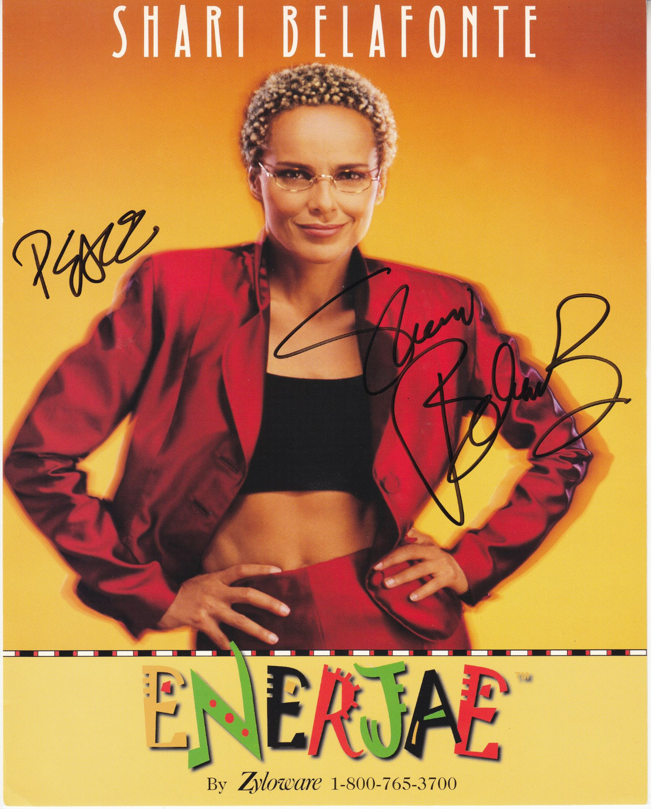 SHARI BELAFONTE hand signed 8x10 autographed photo photograph ENERJAE ZYLOWARE ]