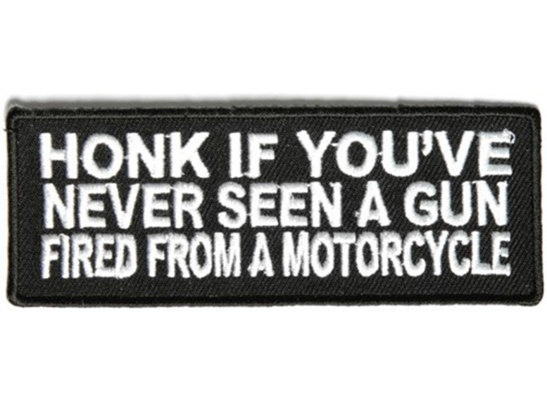 HONK IF YOU'VE NEVER.. Embroidered Jacket Vest Funny Biker Saying Patch Emblem