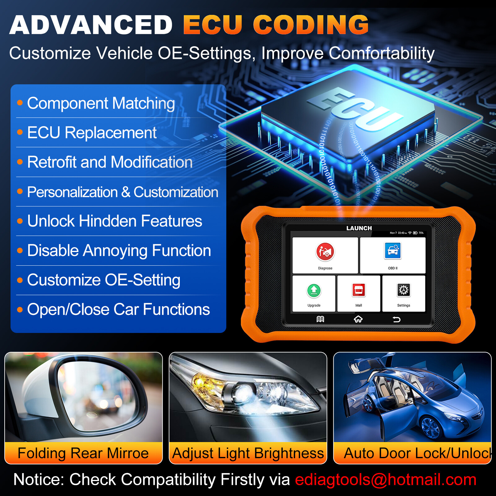 2025 LAUNCH Creader Elite 2.0 For TOYOTA Car Diagnostic Scanner Tool Key Coding
