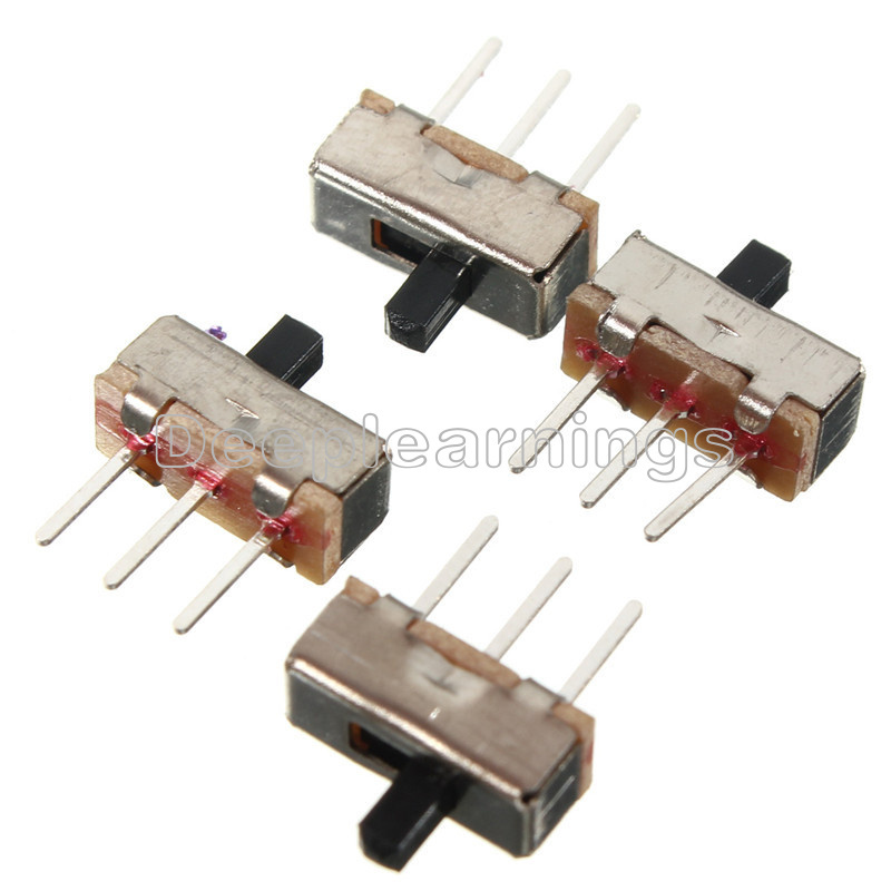 20PCS 3 Pin SS12D00G3 2 Position SPDT 1P2T PCB Panel Mini Vertical Slide Switch
