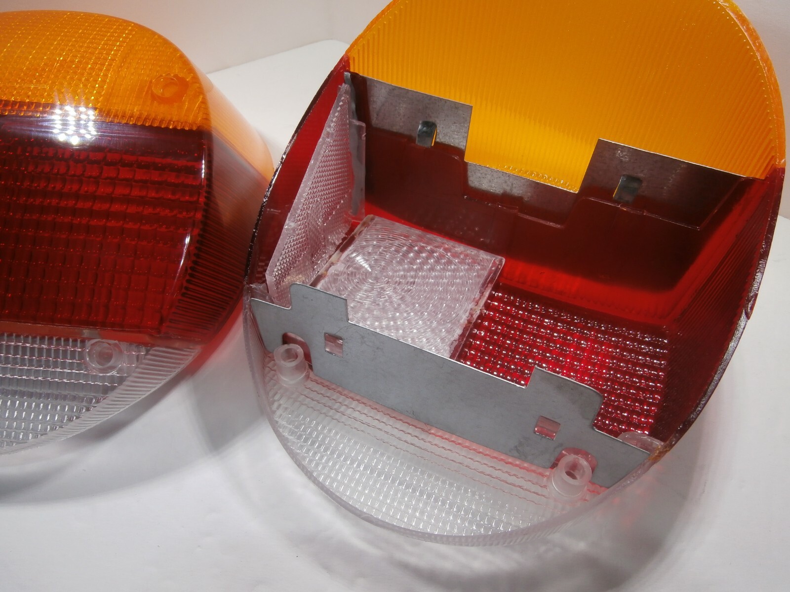 1973-1979 VW Bug Beetle Rear Tail Light Lens Set of 2 (PAIR) AMBER RED CLEAR