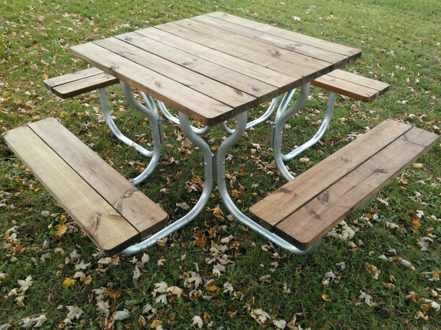 FRAME ONLY~Aluminum picnic table frame with stainless steel hardware