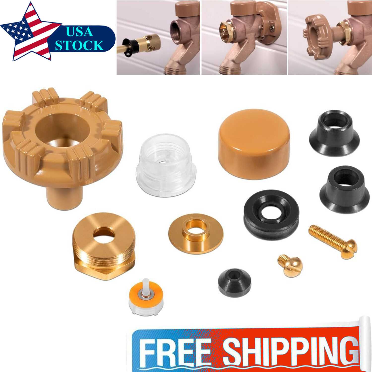 12Pcs RK-17MH Metal Handle Repair Kit Fits Woodford Model 17 Outdoor Wall Faucet