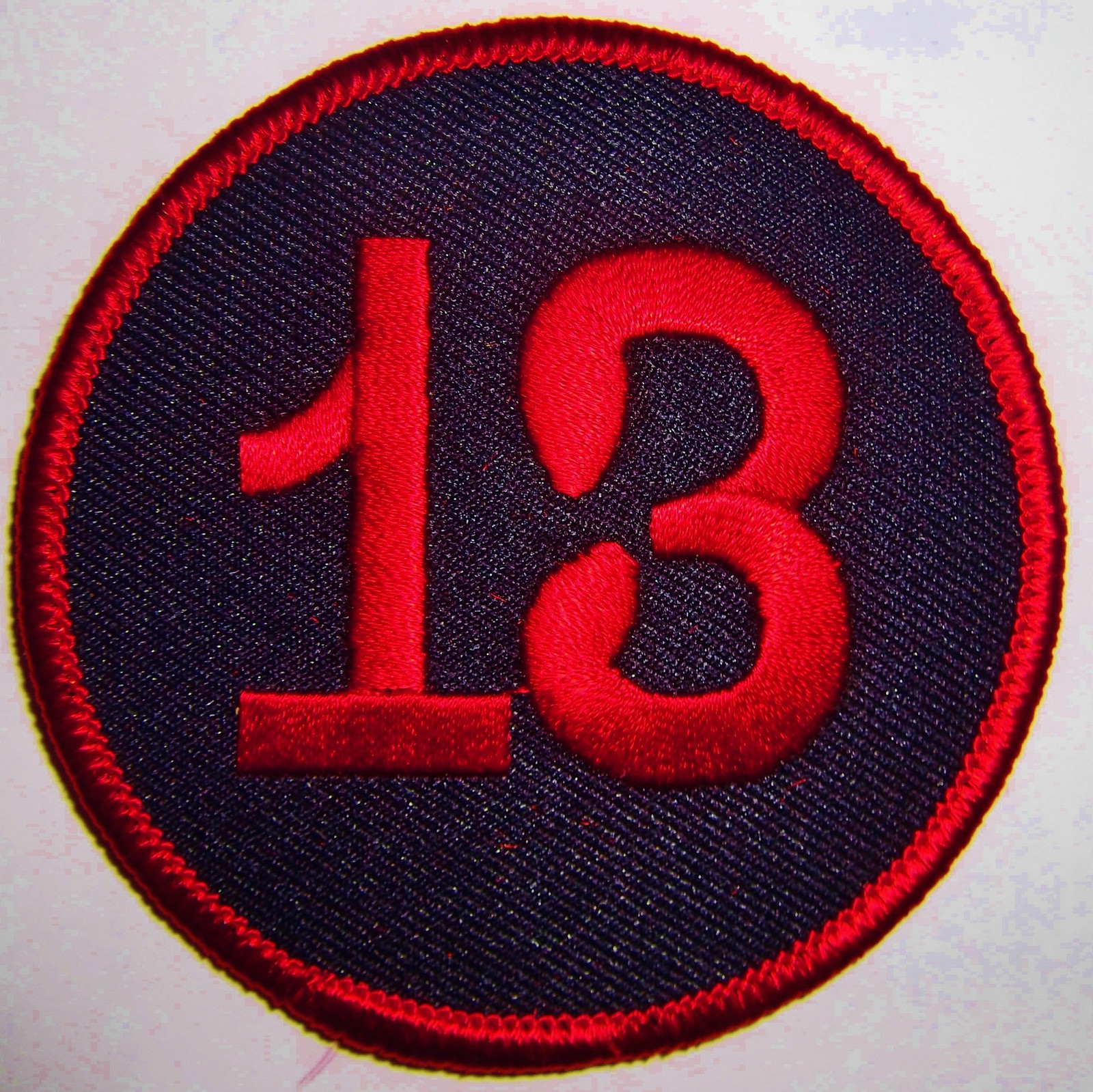 13 PATCH - LOOOOOOK - VEST PATCH  - BIKER - RED & BLACK