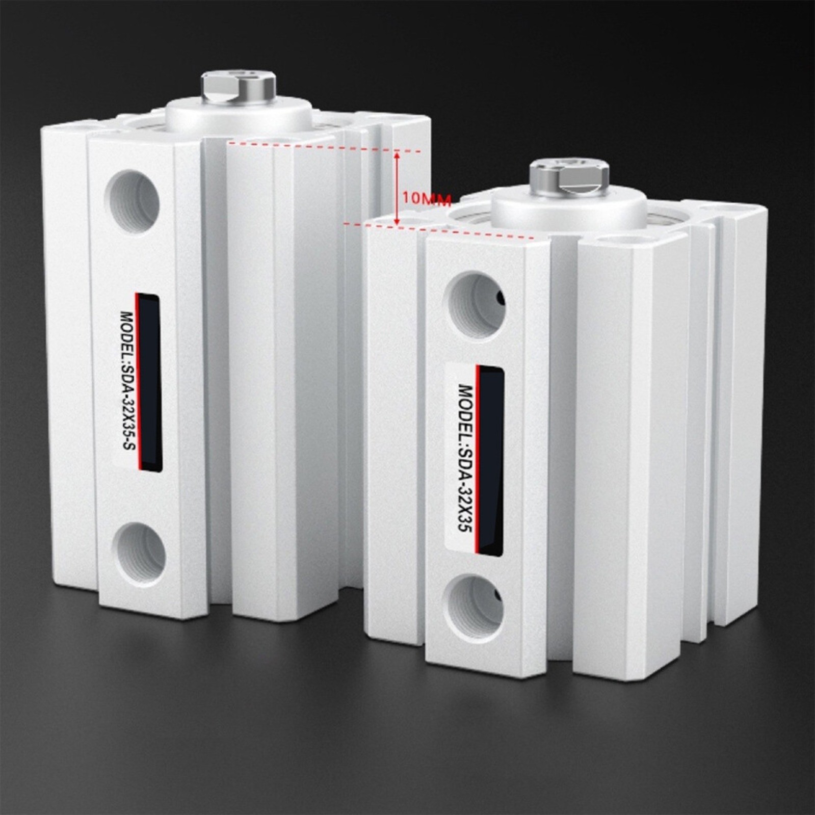 SDA63X5-X100 SDA63 Double Acting Without Magnet Pneumatic Small Thin Cylinder