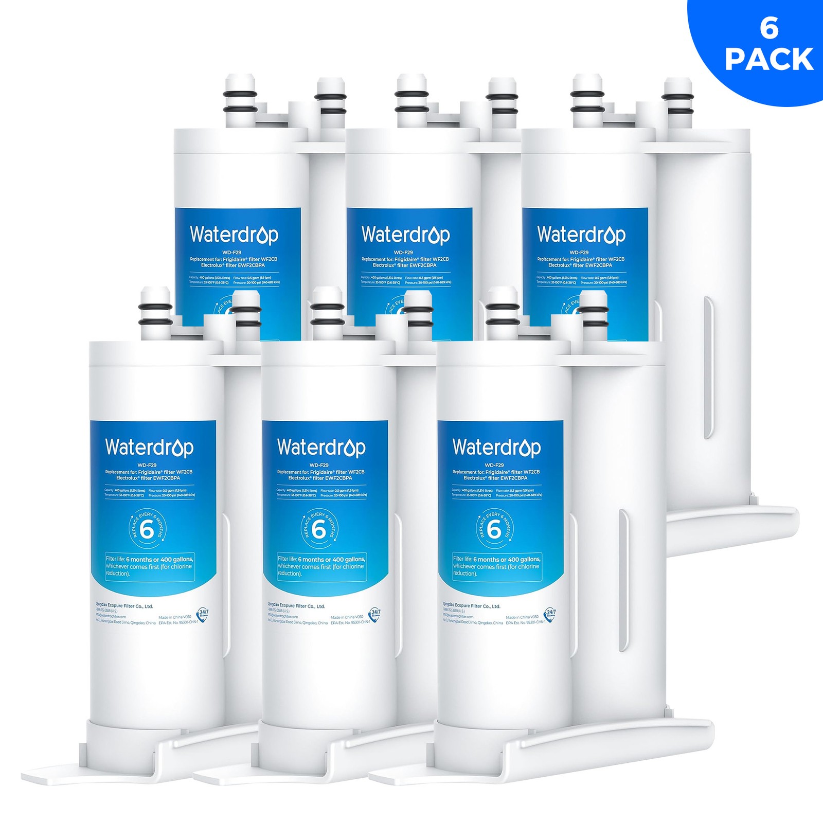 Waterdrop WF2CB Water Filter, Replacement for PureSource2, fc100, ngfc 2000