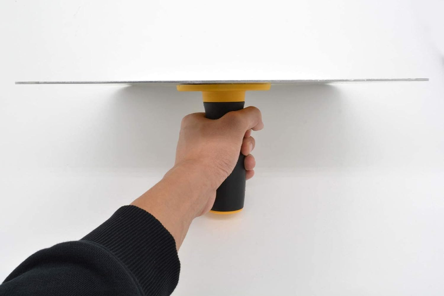 2Pack Aluminium Plastering Hawk with Soft Grip Handle, Plaster Mortar Board Hold