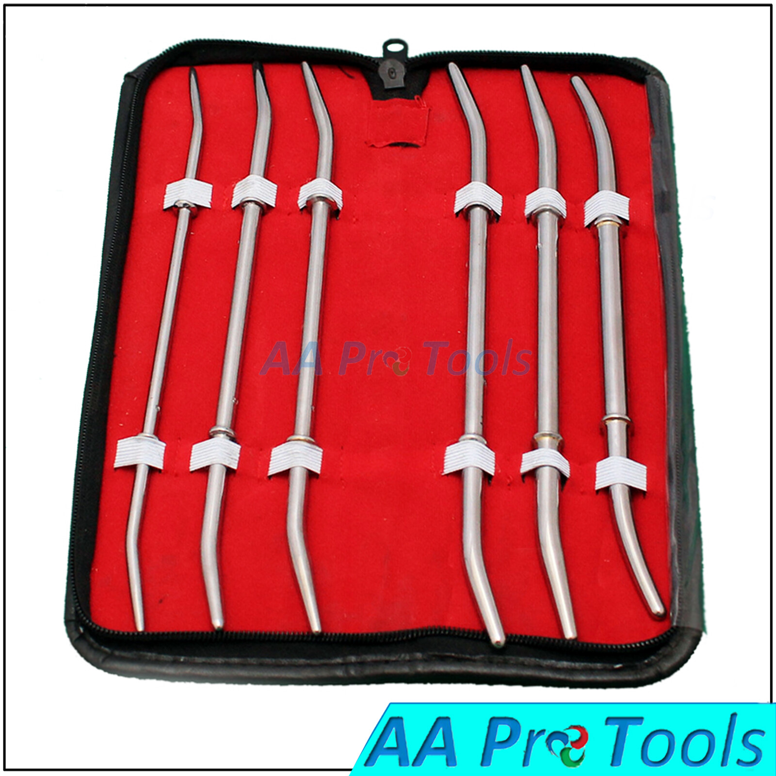 Hank Uterine Dilators Set of 6 Curved Double Ended 6-Pc Set Zipper Case