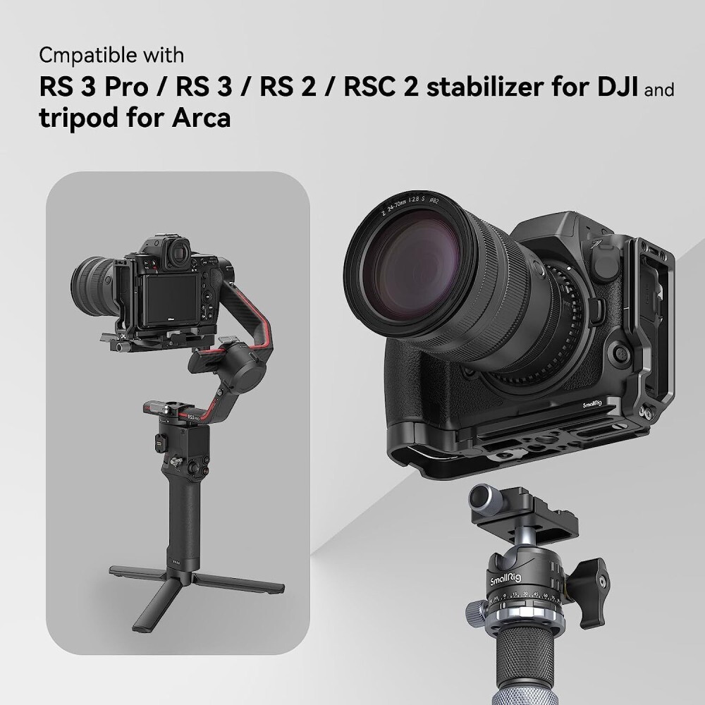 SmallRig Z 8 L-Bracket for Nikon Camera Quick Release L-Shape Mount Plate -3942
