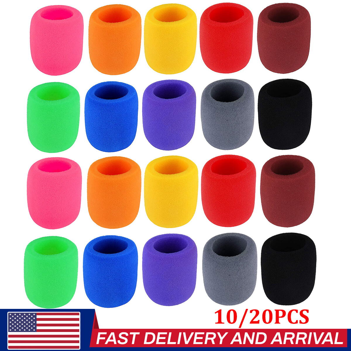 30Pcs Handheld Microphone Windshield Wind Shield Sponge Foam Cover Thicken
