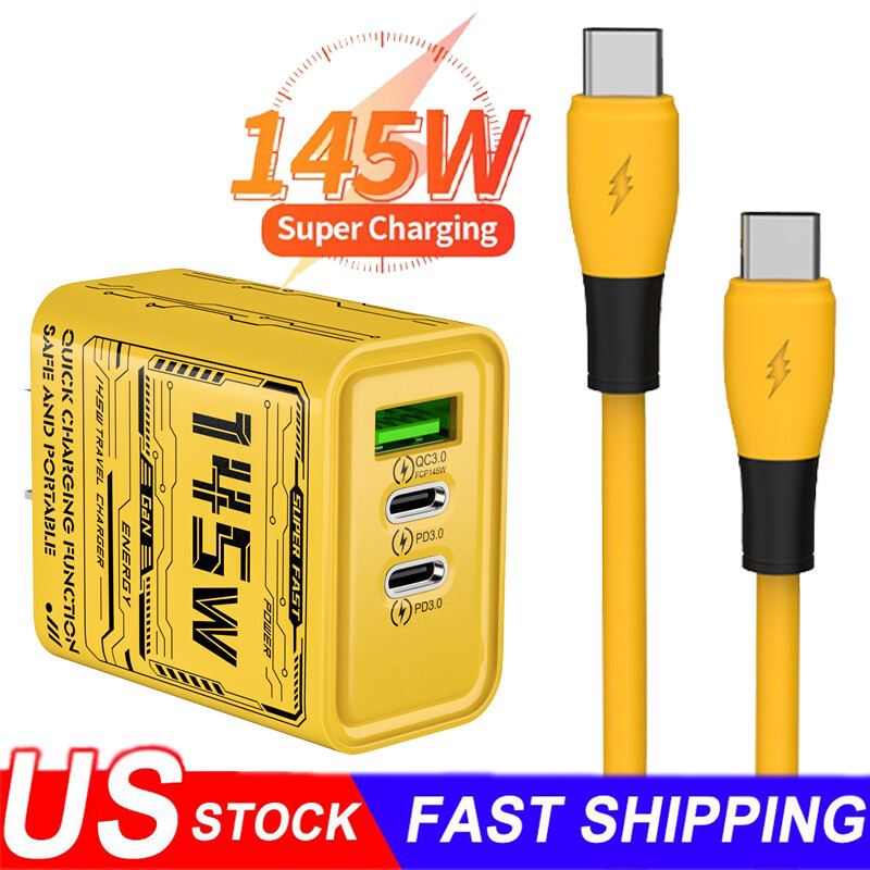 145W Type C USB Phone Charger For Samsung A54 A14 A23 A33 A32 5G A13 A12 A52 A03