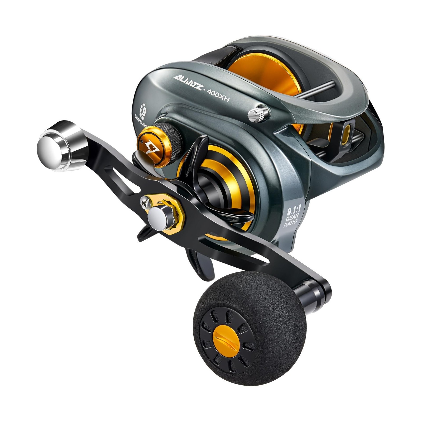Piscifun Alijoz 400 Baitcaster Fishing Reel, 38Lbs Max Drag Aluminum Alloy Fr...