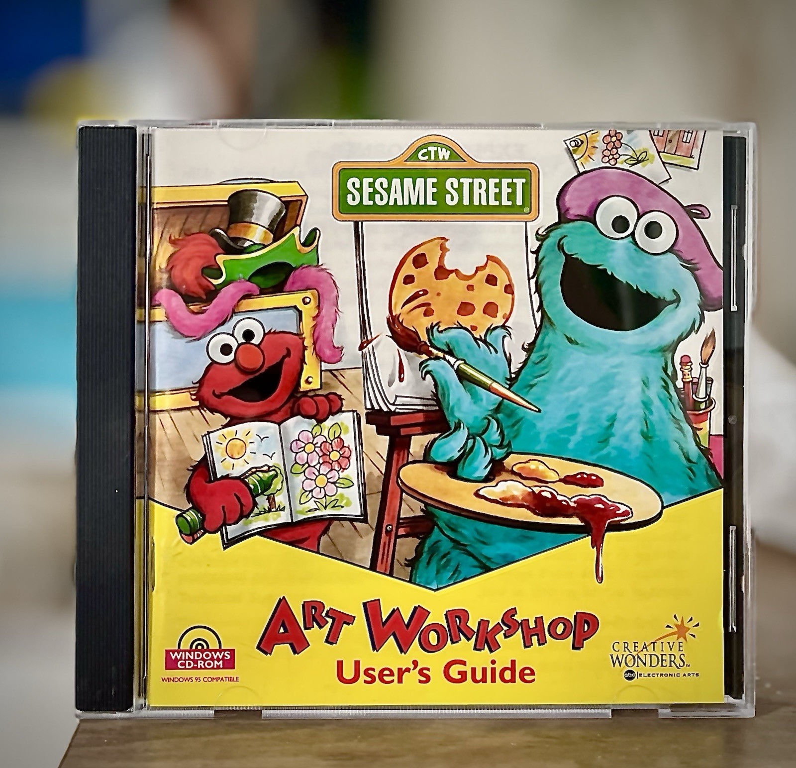 Sesame Street: Art Workshop Vintage PC CD-ROM MS-DOS WIN Software Complete EA