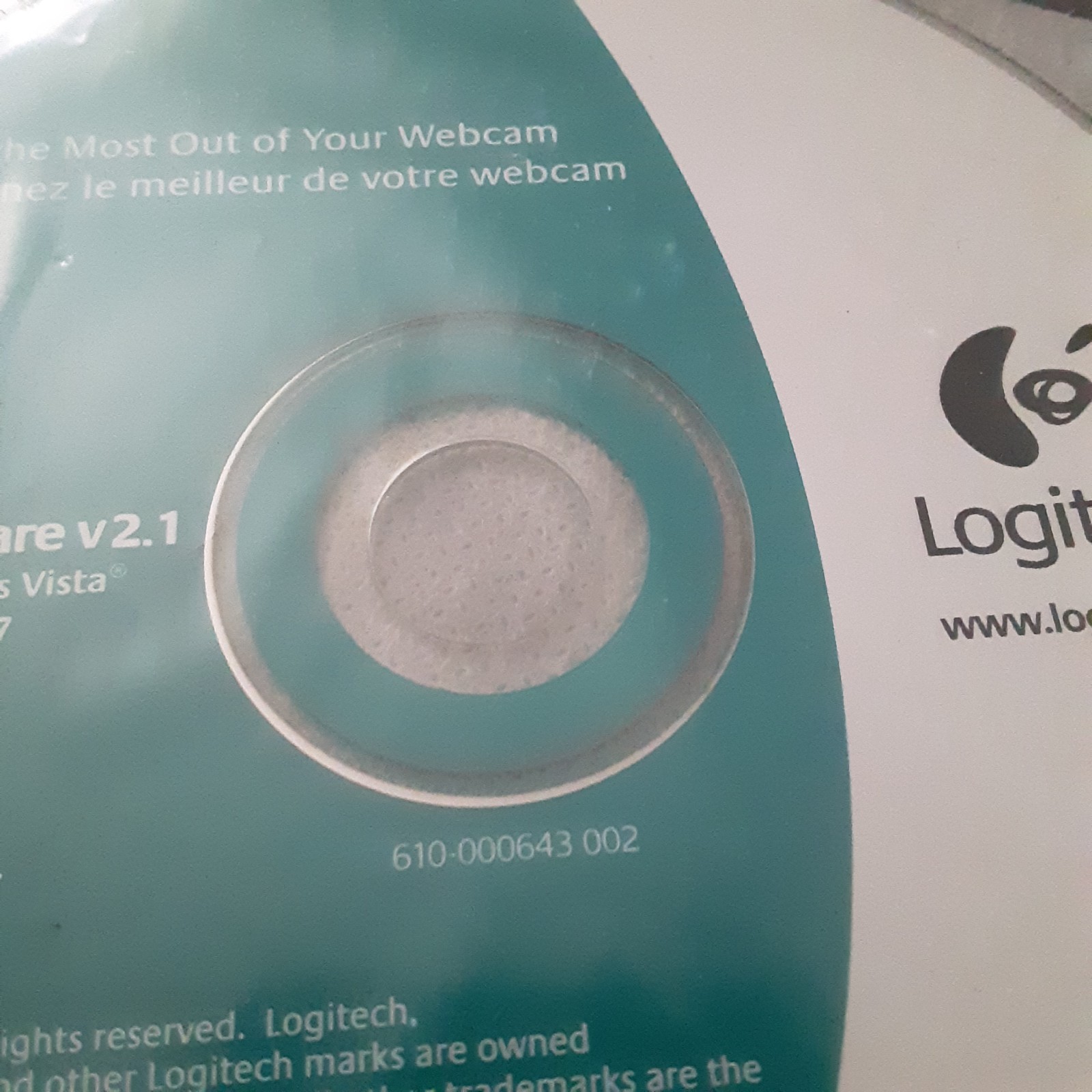 2011 Logitech Webcam Software v2.1 CD Windows XP Vista 7 Install Disc CD ONLY