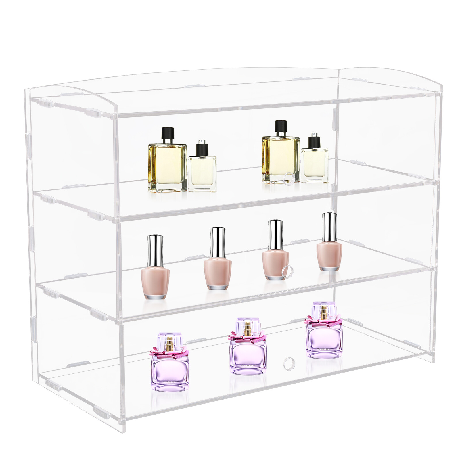 3 Layer Acrylic Display Case Bakery Retail Display Counter Cabinet Showcase