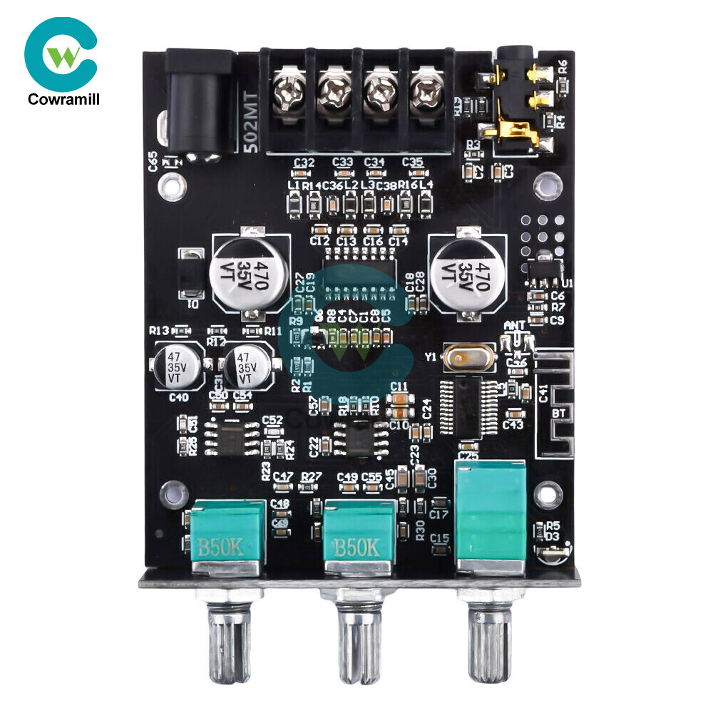 ZK-502MT 50W*2 Bluetooth 5.2 Audio Amplifier Board Module Tone Adjustable DIY