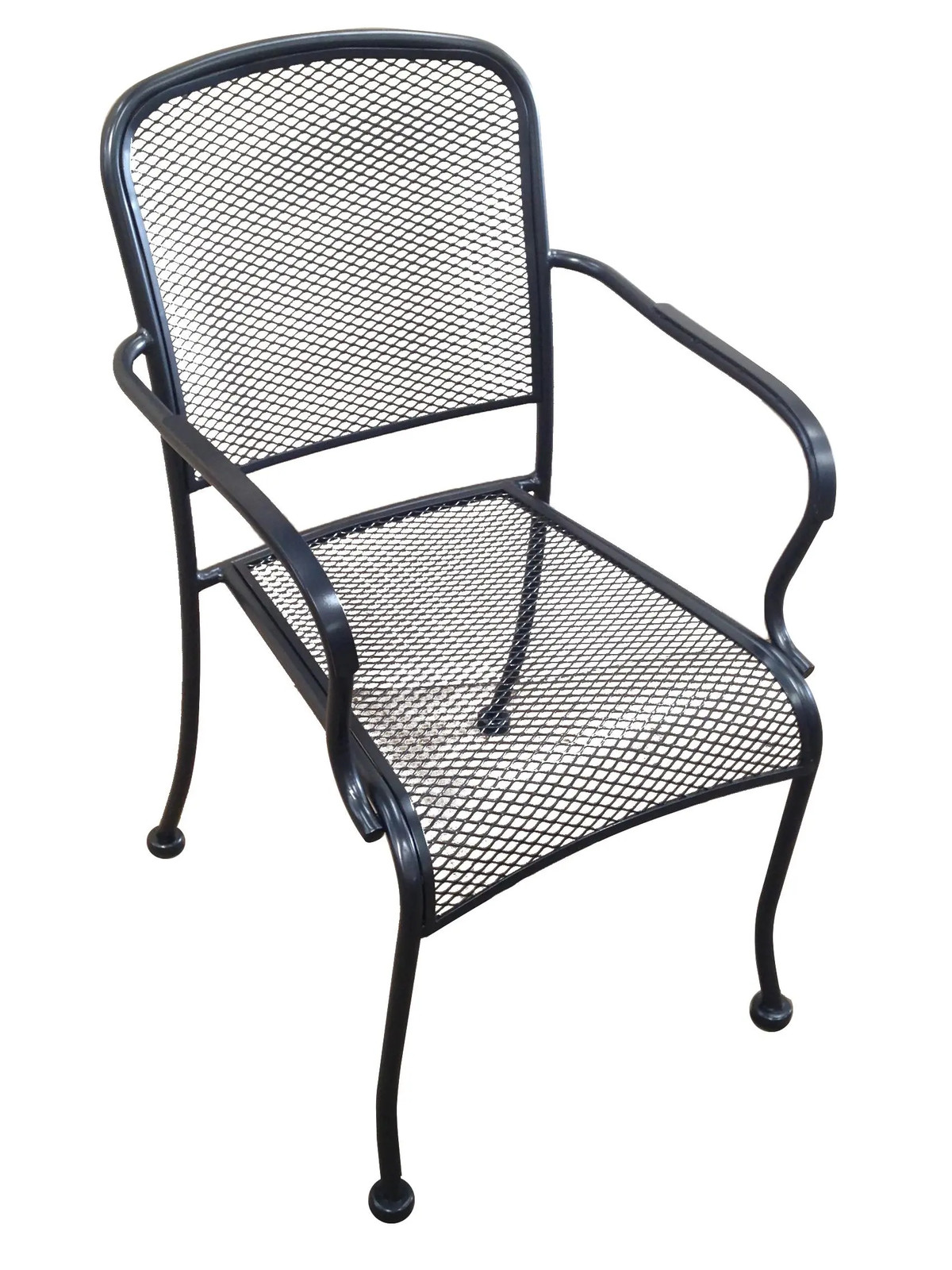 H&D Commercial Seating MC19A Outdoor Wrought Iron Stackable Arm Chair