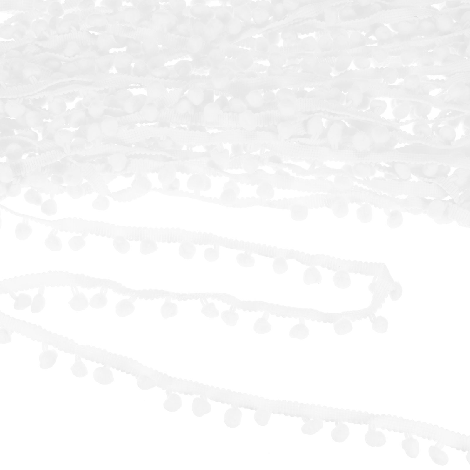 Pom Pom Ball Fringe Trim, 10 Yards 8mm Pom Pom Trim for DIY Crafts White
