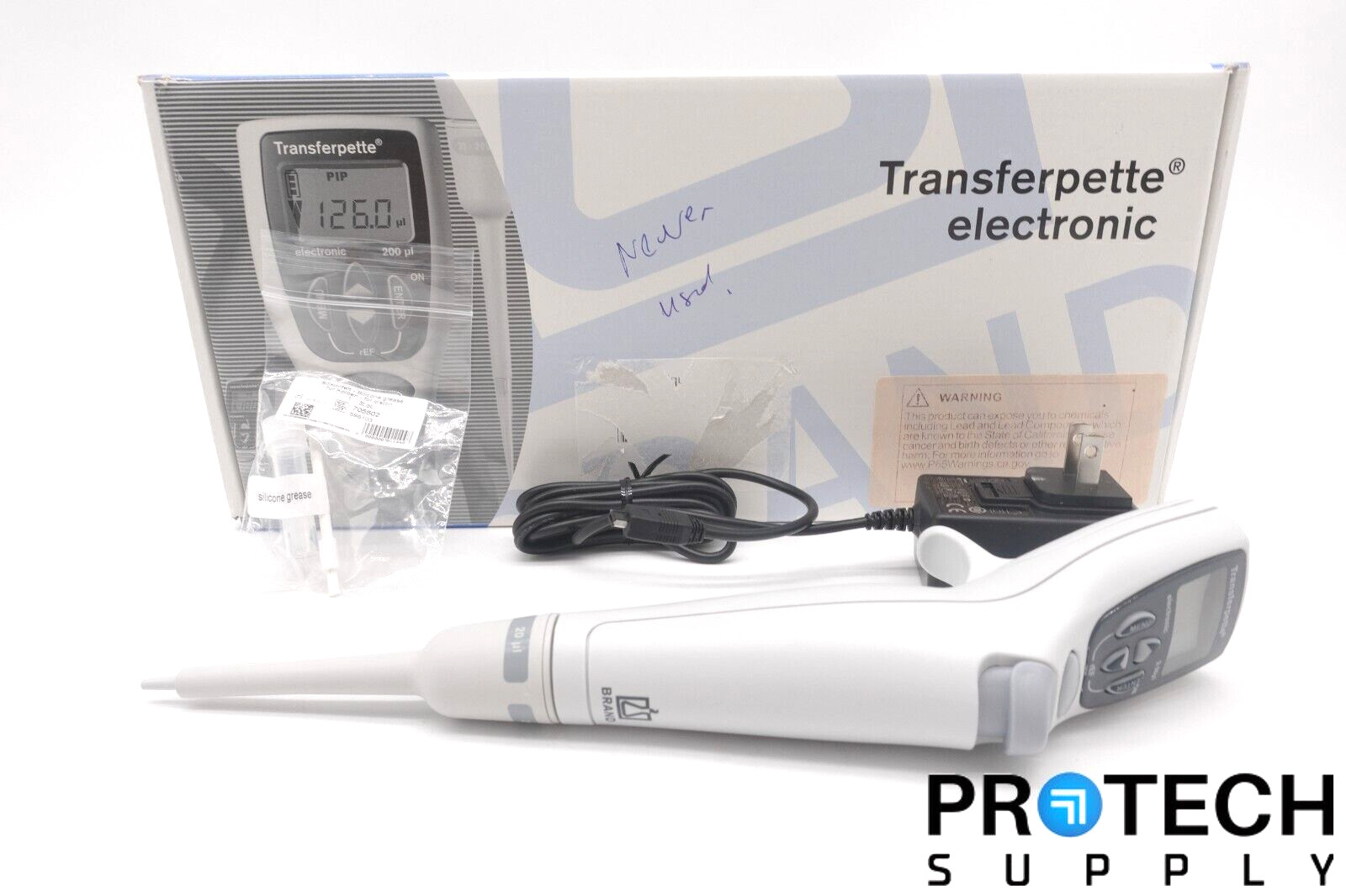 BrandTech 705320 Transferpette / 2-20uL / Electronic Single Channel Pipette NEW