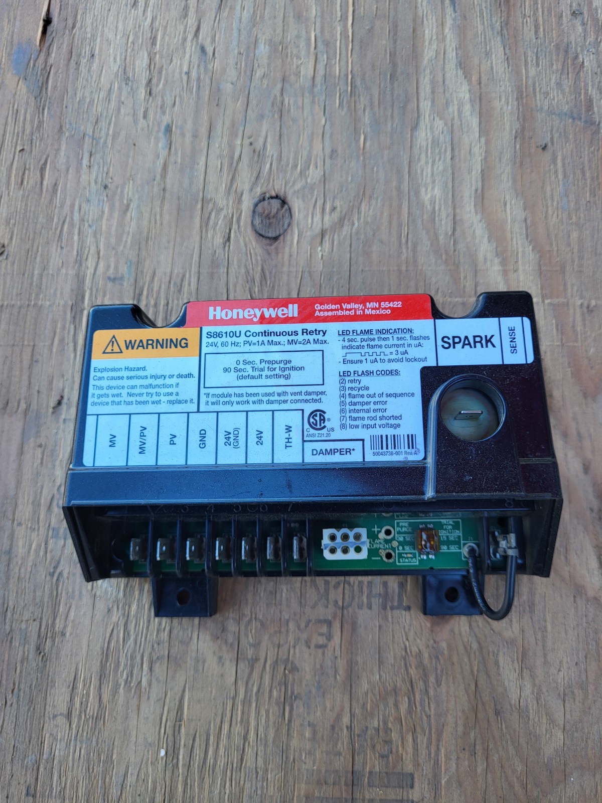 USED Honeywell S8610U default setting, FREE SHIPPING