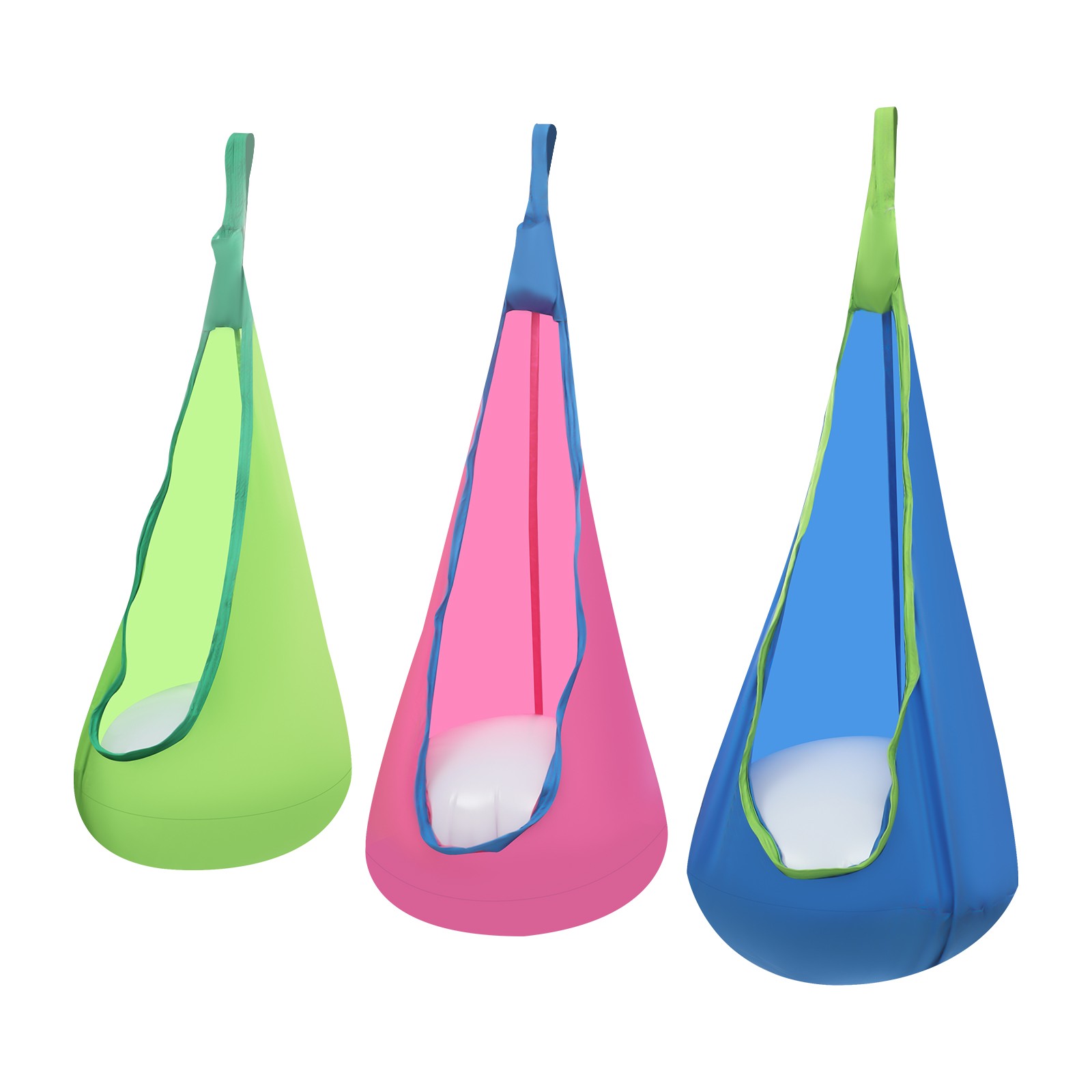 3pcs Light Up Kids Pod Swing Seat Swing Chair for Kids Indoor & Outdoor Remote