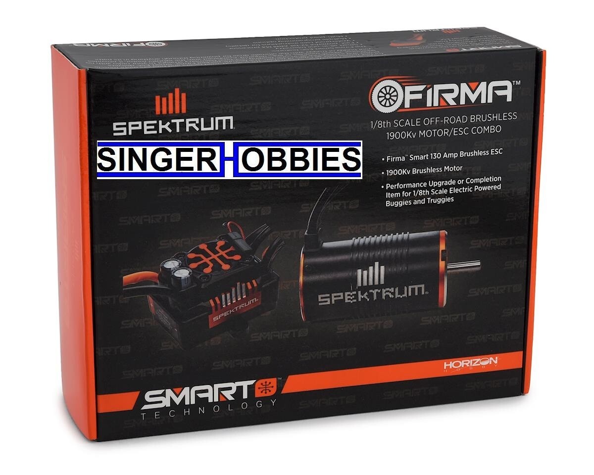 Spektrum SPMXSEMC04 Firma 130 Amp Sensorless Brushless Smart ESC & Motor 1900Kv