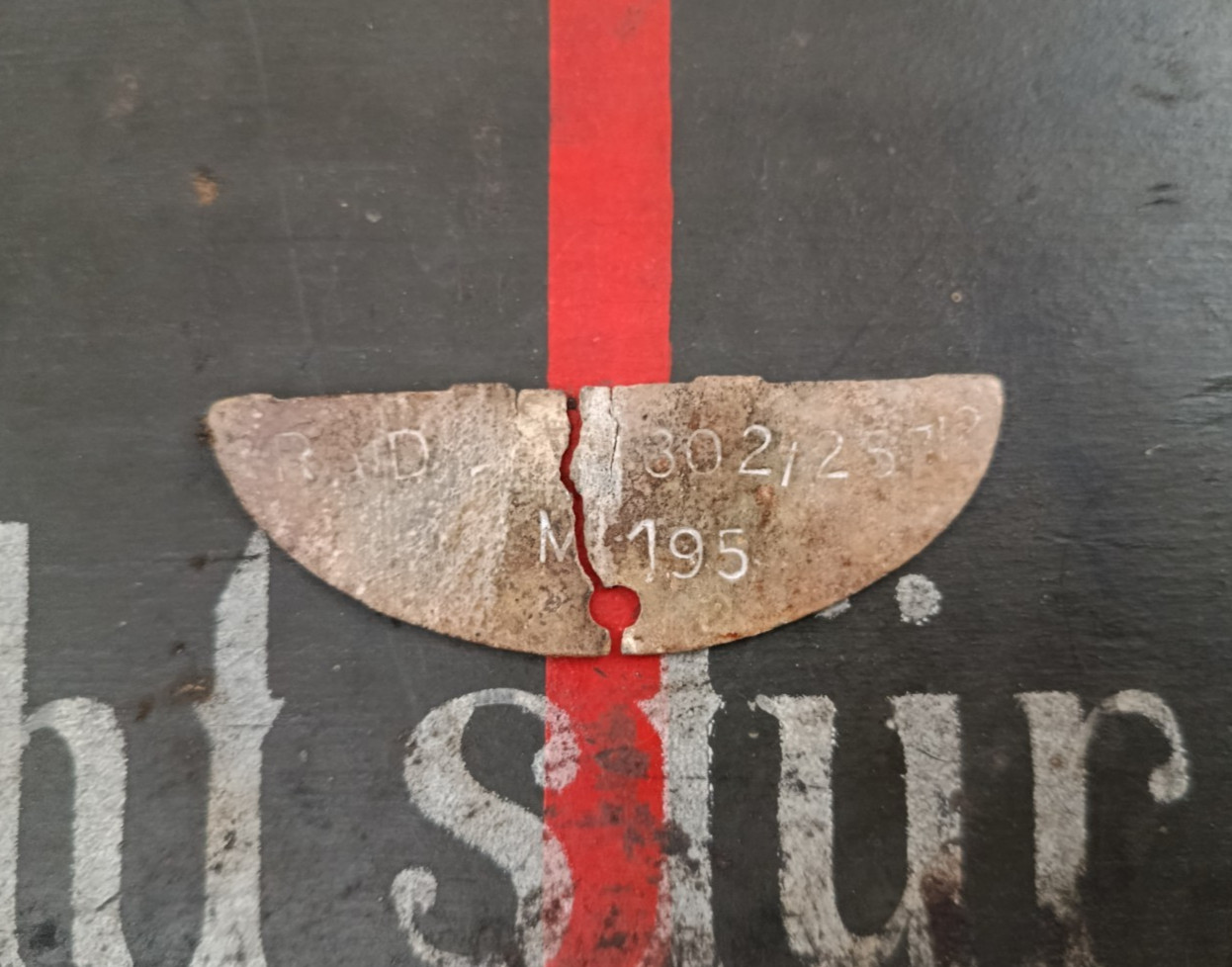 WW2 German Zinc RAD Erkennungsmarke Dog Tag Fragment Relics From Kurland