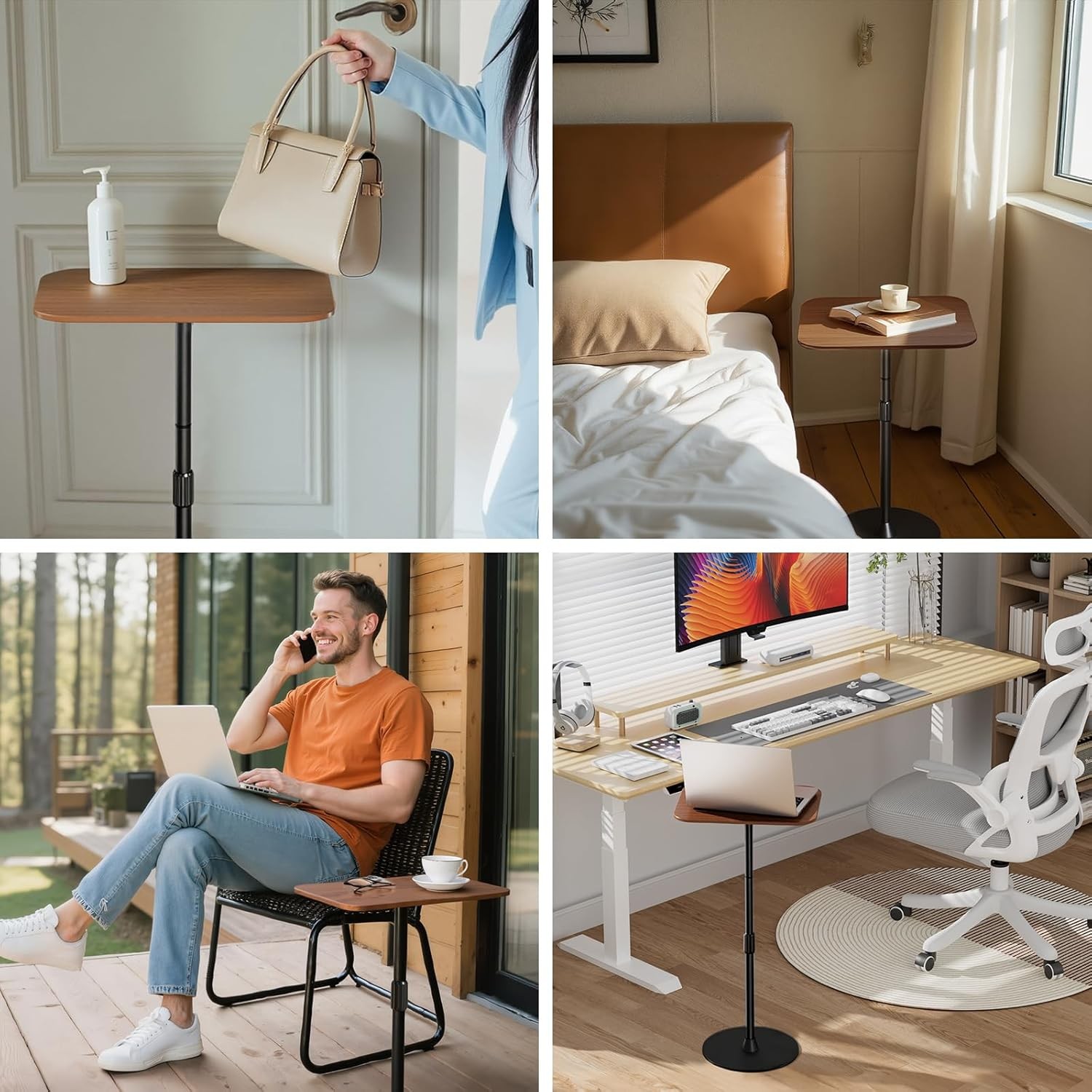 Adjustable Laptop Floor Stand & Portable Standing Desk - Height Adjustable Mo...