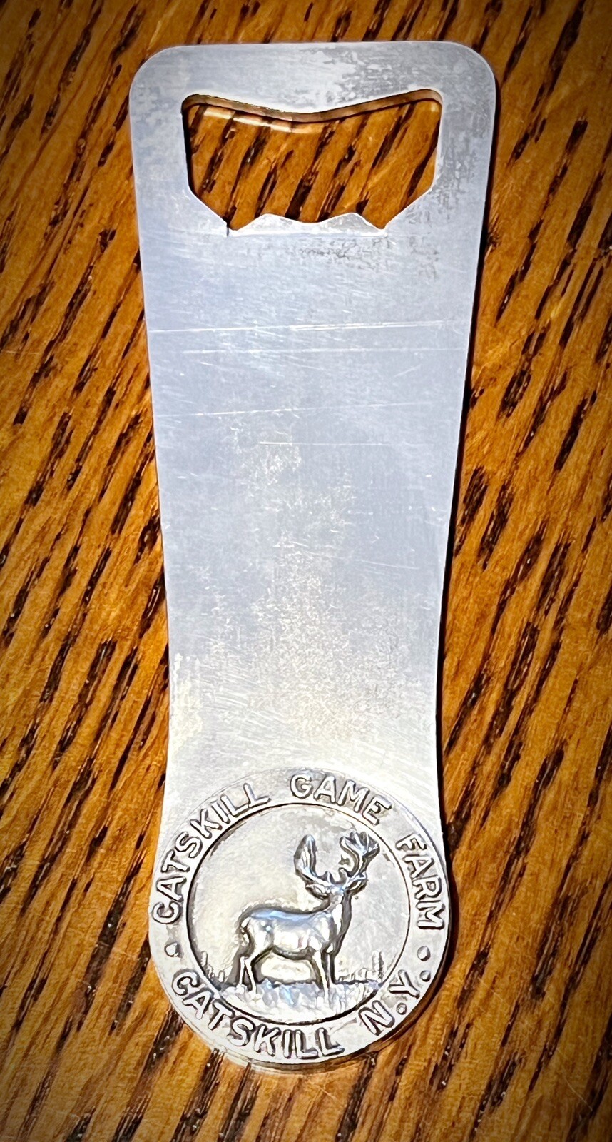 Rare Vintage Silver? Catskill Game Farm New York Bottle Opener